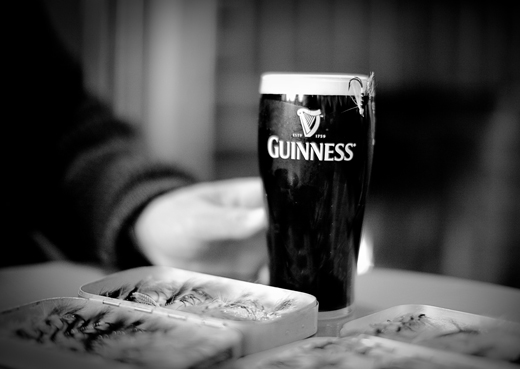guinness at the bar